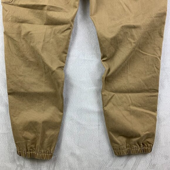 Uniqlo Mens Pants Small 27-30 Beige Tan Cargo Tapered Drawstring Cotton Spandex - Picture 10 of 10